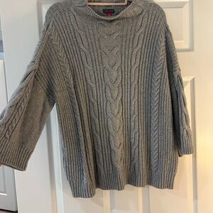 Gray Vince Camuto Cable Knit Sweater